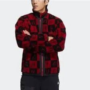 Adidas St Aop Boa jacket Reversible Fleece Nylon jacket Sz M